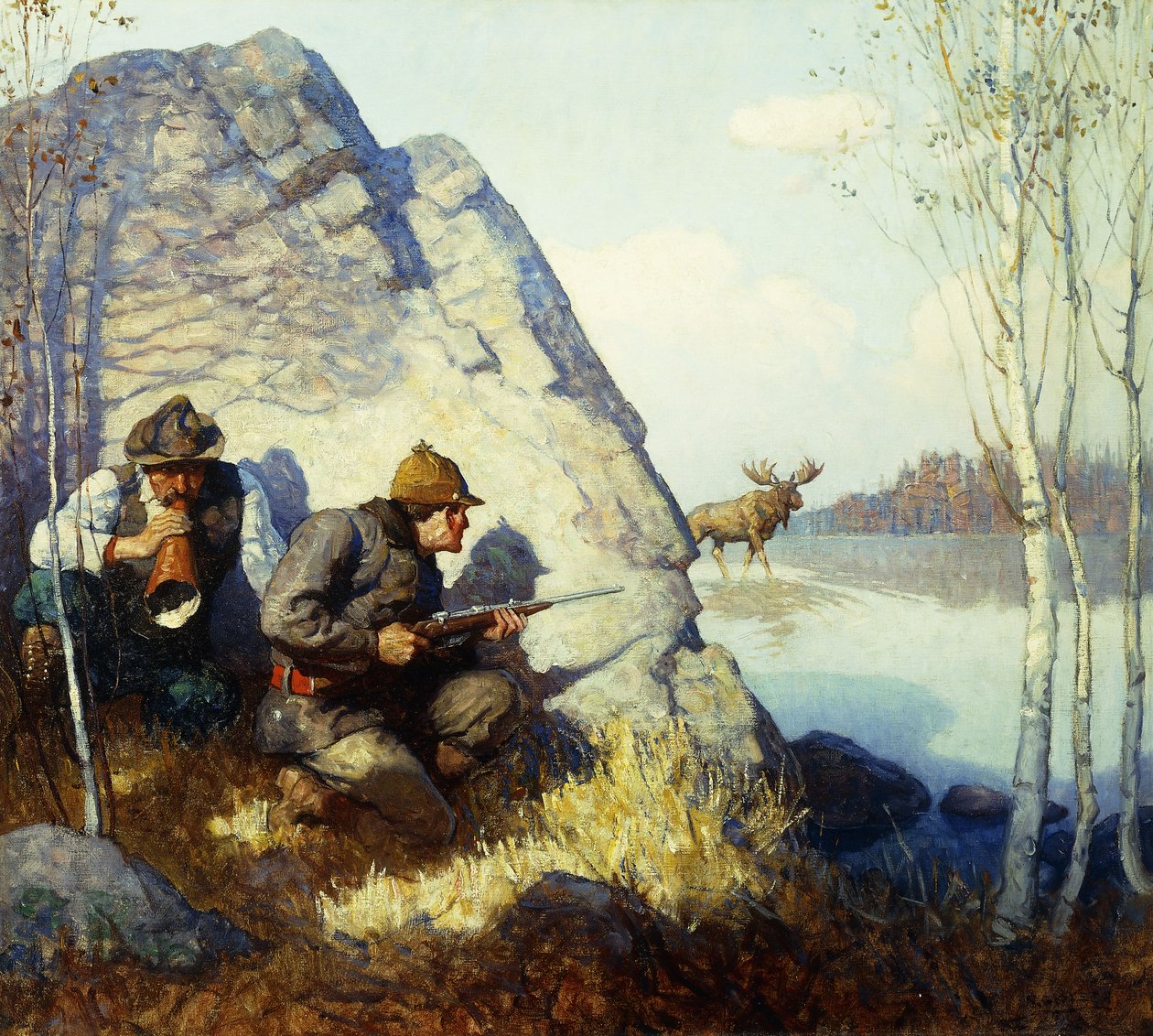 The Moose Call by Newell Convers Wyeth