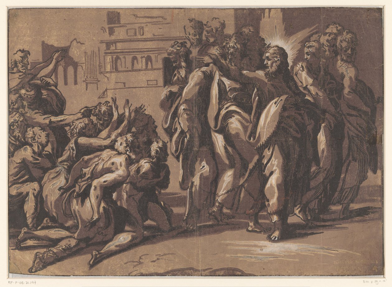 Christ heals lepers by Niccolo Vicentino