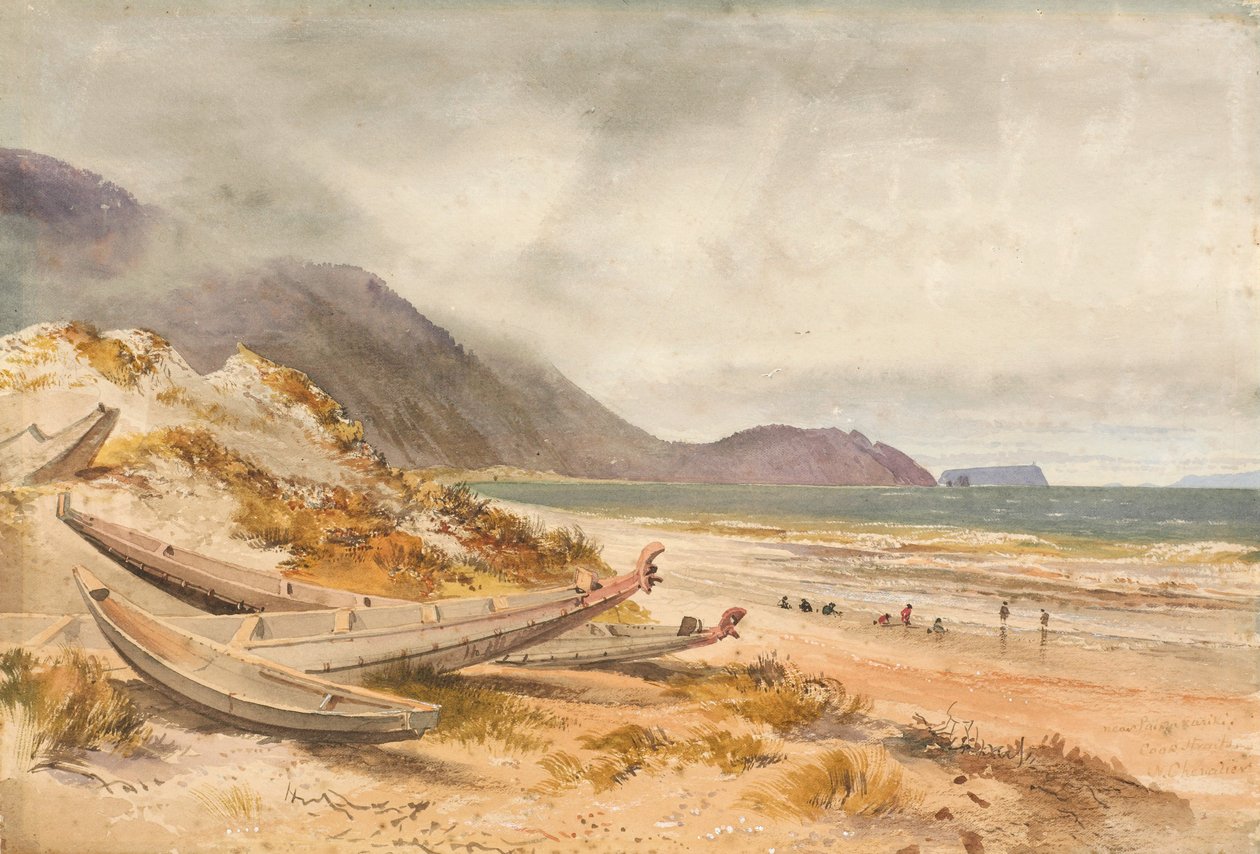 Near Paekakariki, Cook Strait by Nicholas Chevalier