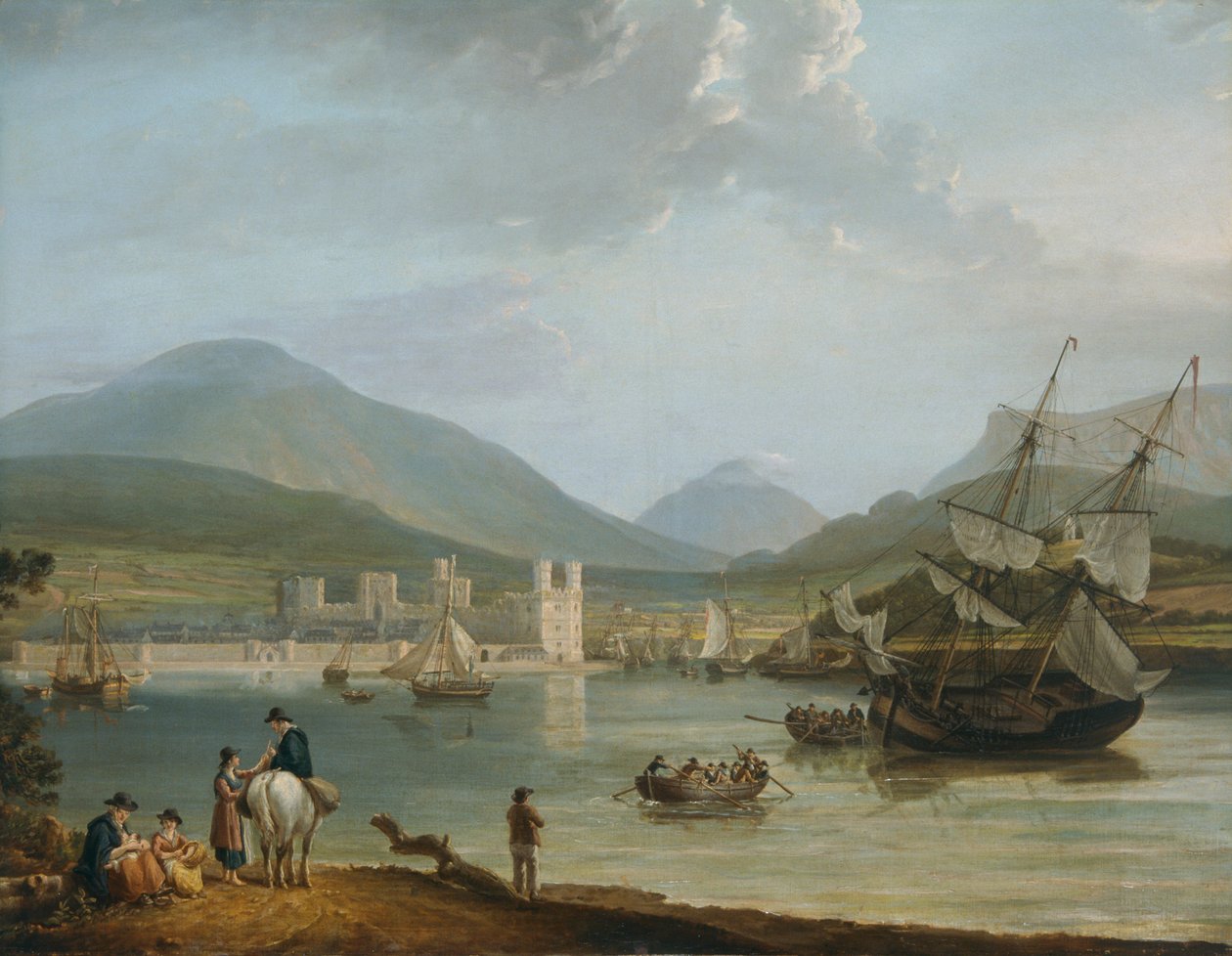 Caernarvon Castle and Bay, c. 1780-1810 by Nicholas Pocock