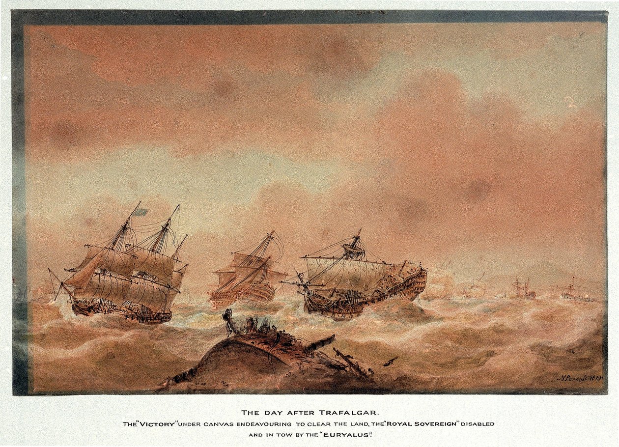 The Day After the Battle of Trafalgar by Nicholas Pocock
