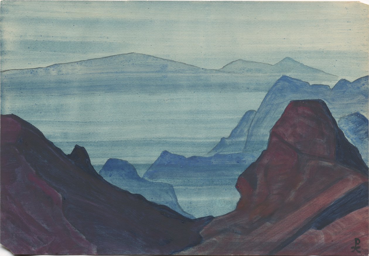 Himalayas, album leaf by Nicholas Roerich