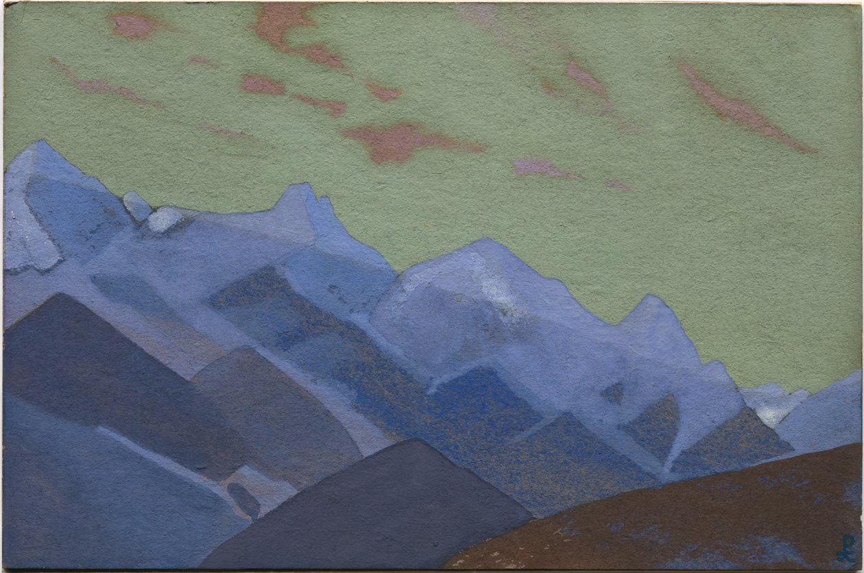 Mountain Range, Approach to Everest, 1936 by Nicholas Roerich