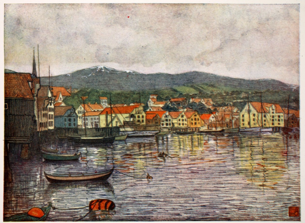 The Town of Molde, 1905 by Nico Jungman
