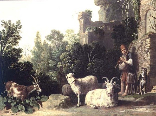 Goatherd playing the bagpipes by Nicolaes Cornelisz c.1592 1655 Moeyaert