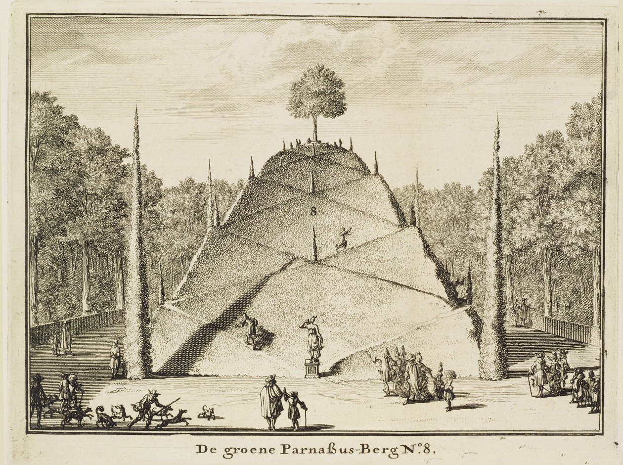 Artificial Mount Parnassus, engraved by Johannes Van den Aveele by Nicolaes Jansz Visscher