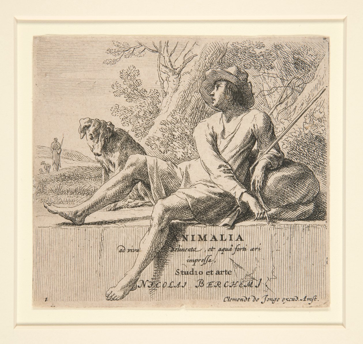 Shepherd Seated on a Stone by Nicolaes Berchem