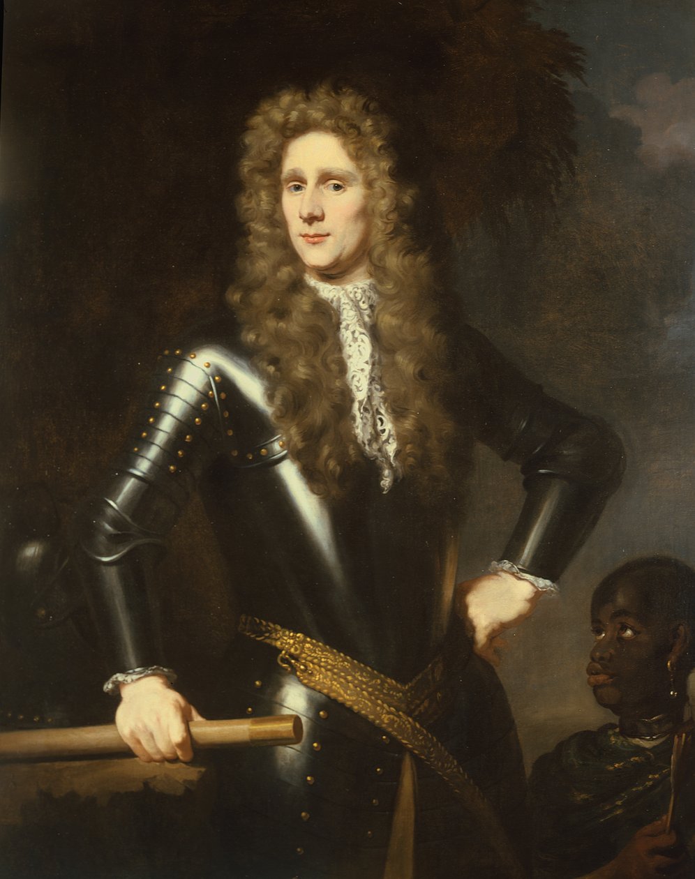 Col. Rupert Bridges with His Servant by Nicolaes Maes