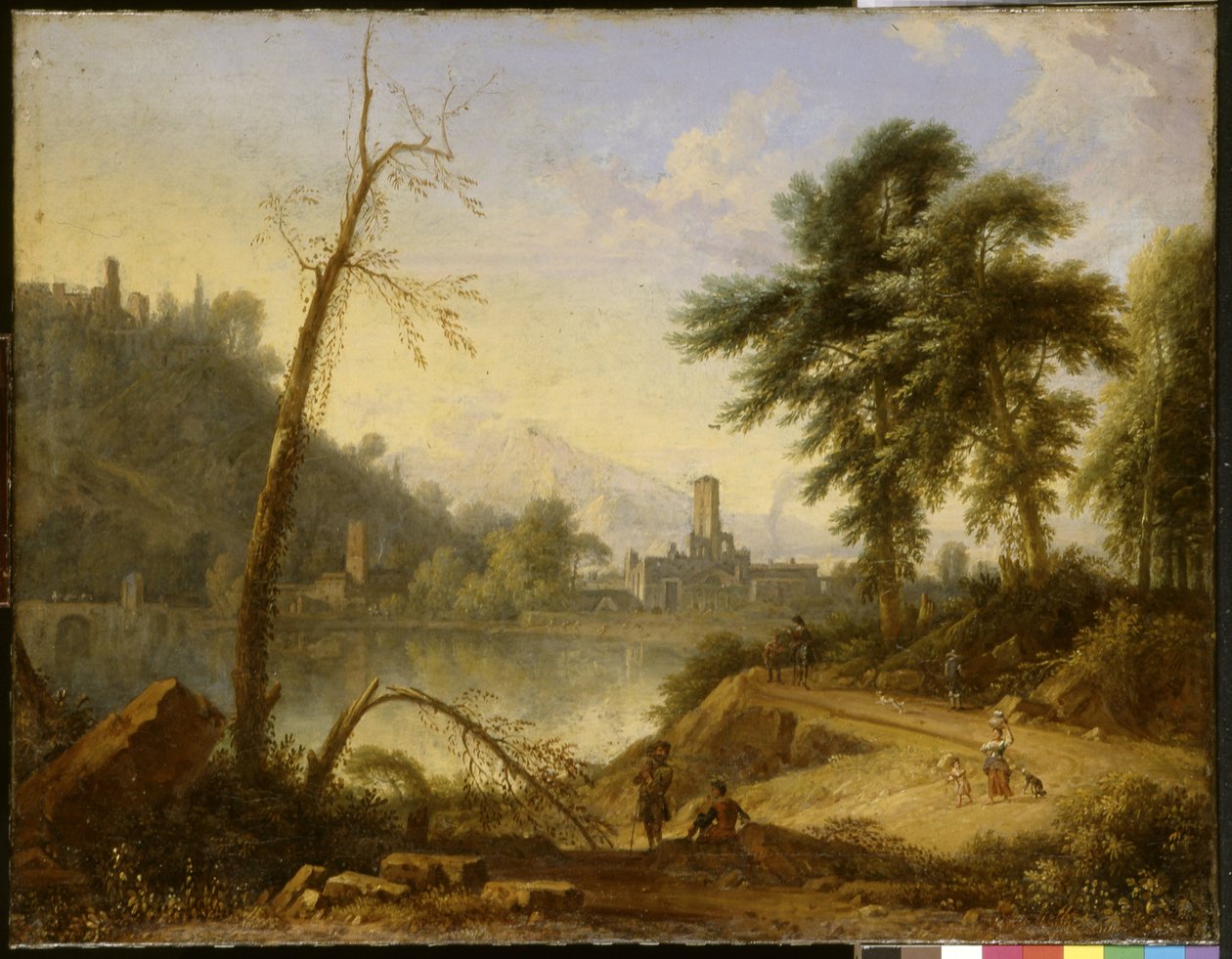 Italian Landscape with Mule Driver by Nicolaes Piemont