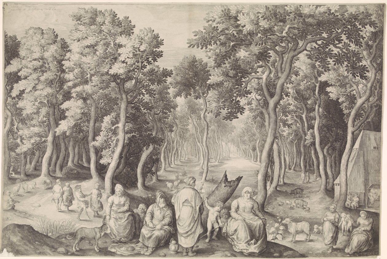 Peasant Family in a Forest by Nicolaes de Bruyn