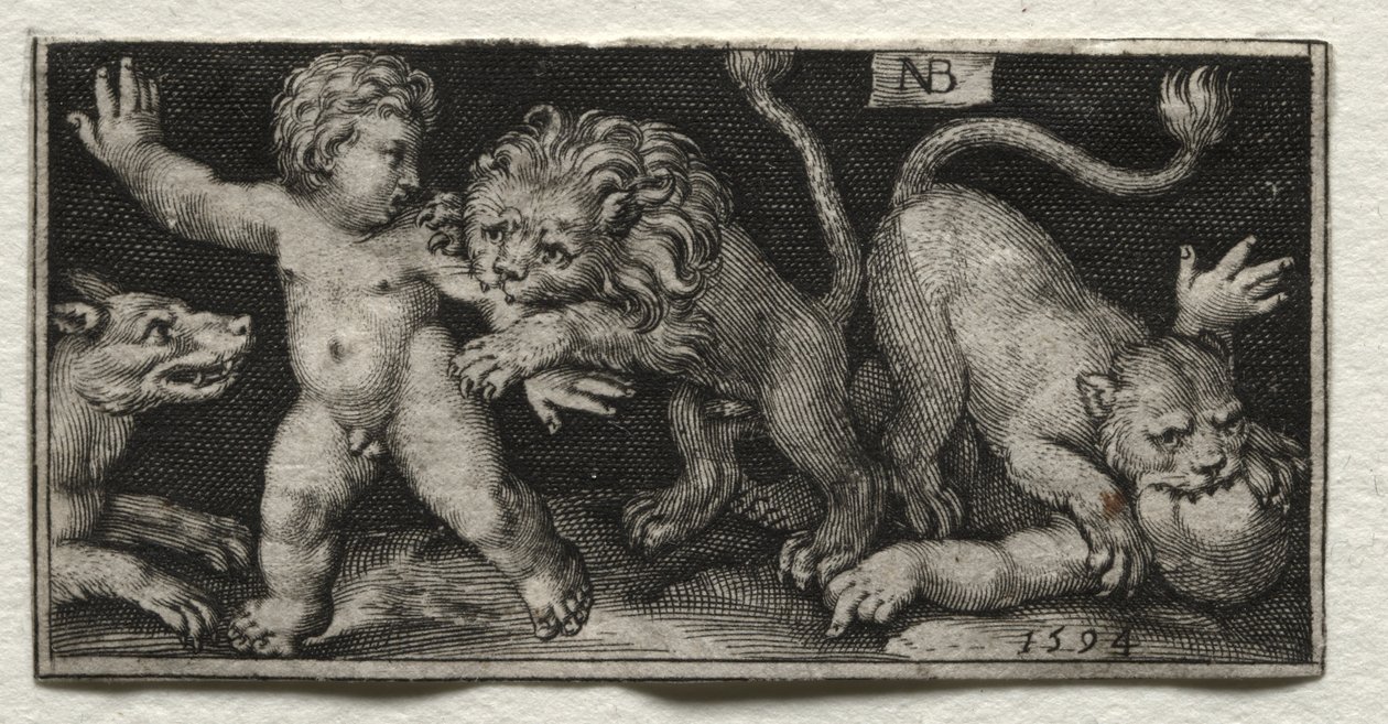 Lions Attacking Children by Nicolaes de Bruyn