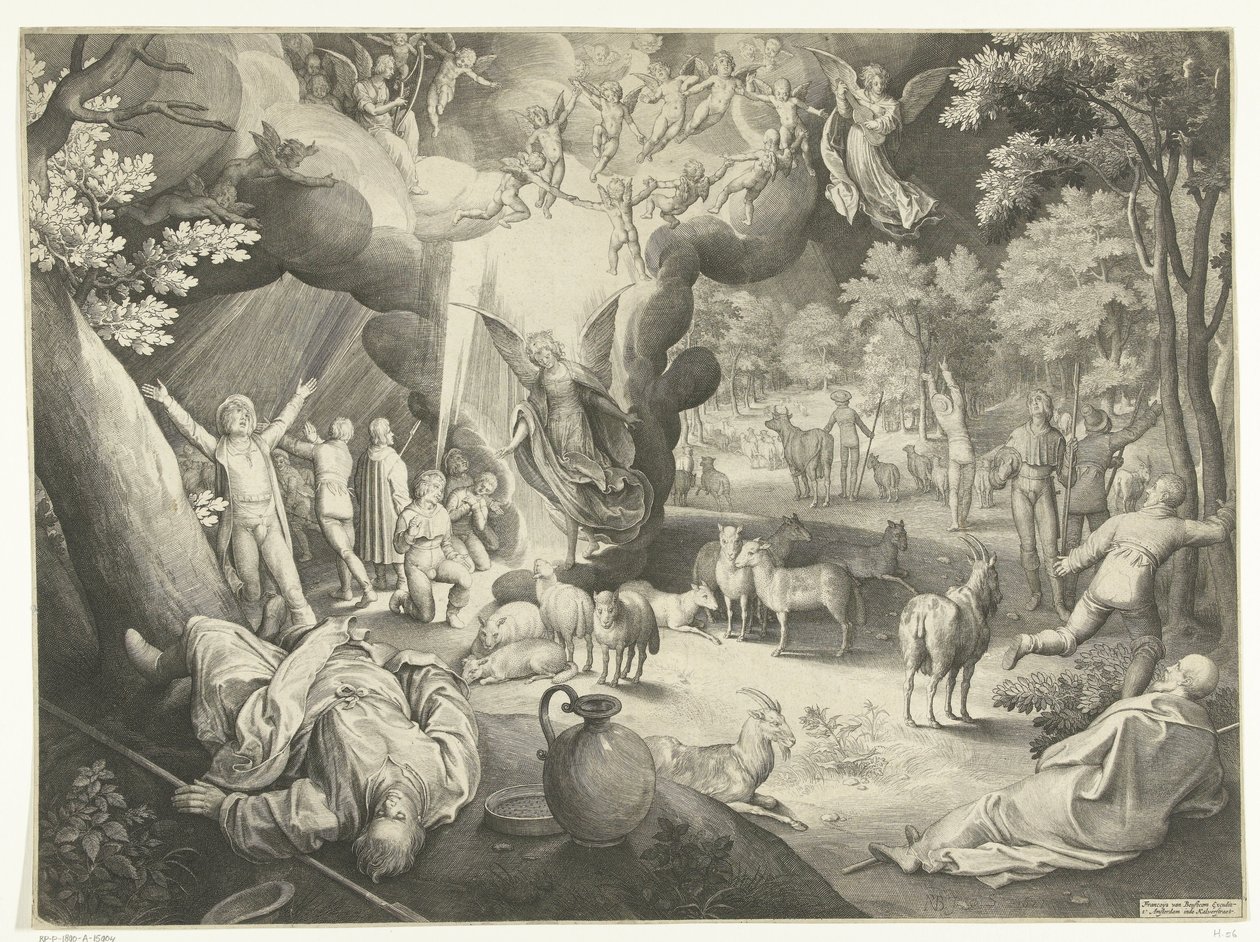 Annunciation to the Shepherds by Nicolaes de Bruyn
