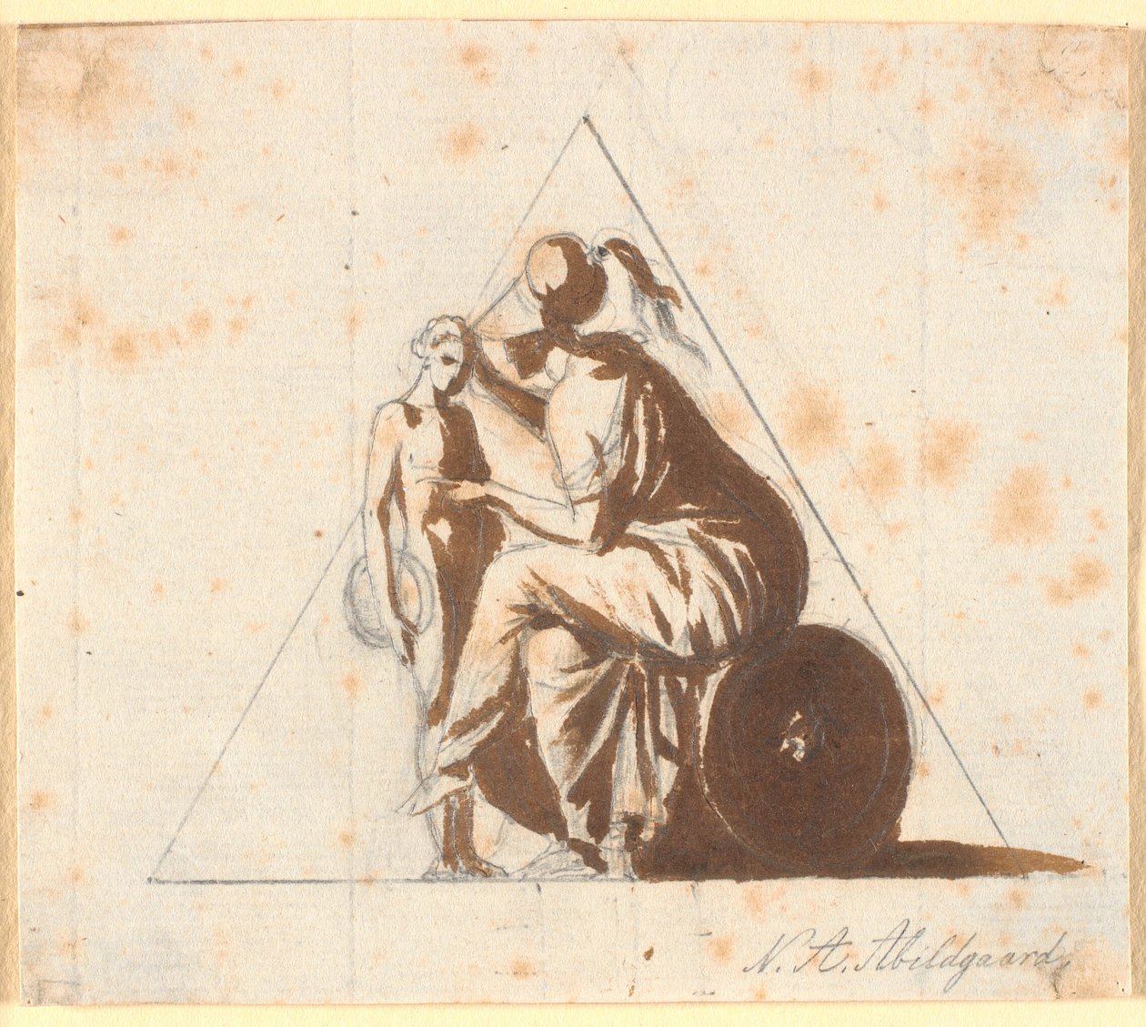 Athena with a Young Man by Nicolai Abildgaard