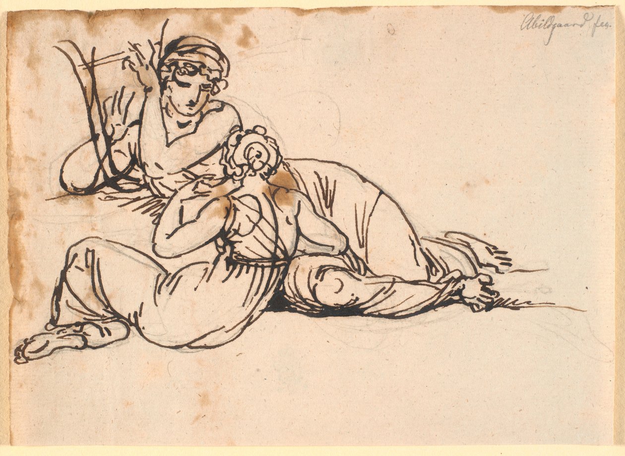 Sappho and the Mytilenean Woman by Nicolai Abildgaard