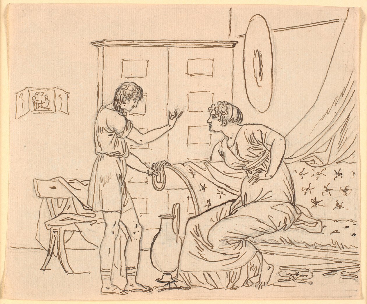 Study for Papirius and his mother by Nicolai Abildgaard