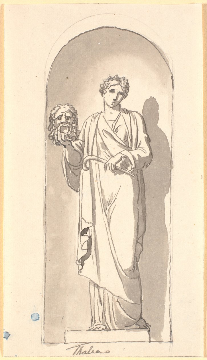 Thalia as a Statue in a Niche by Nicolai Abildgaard