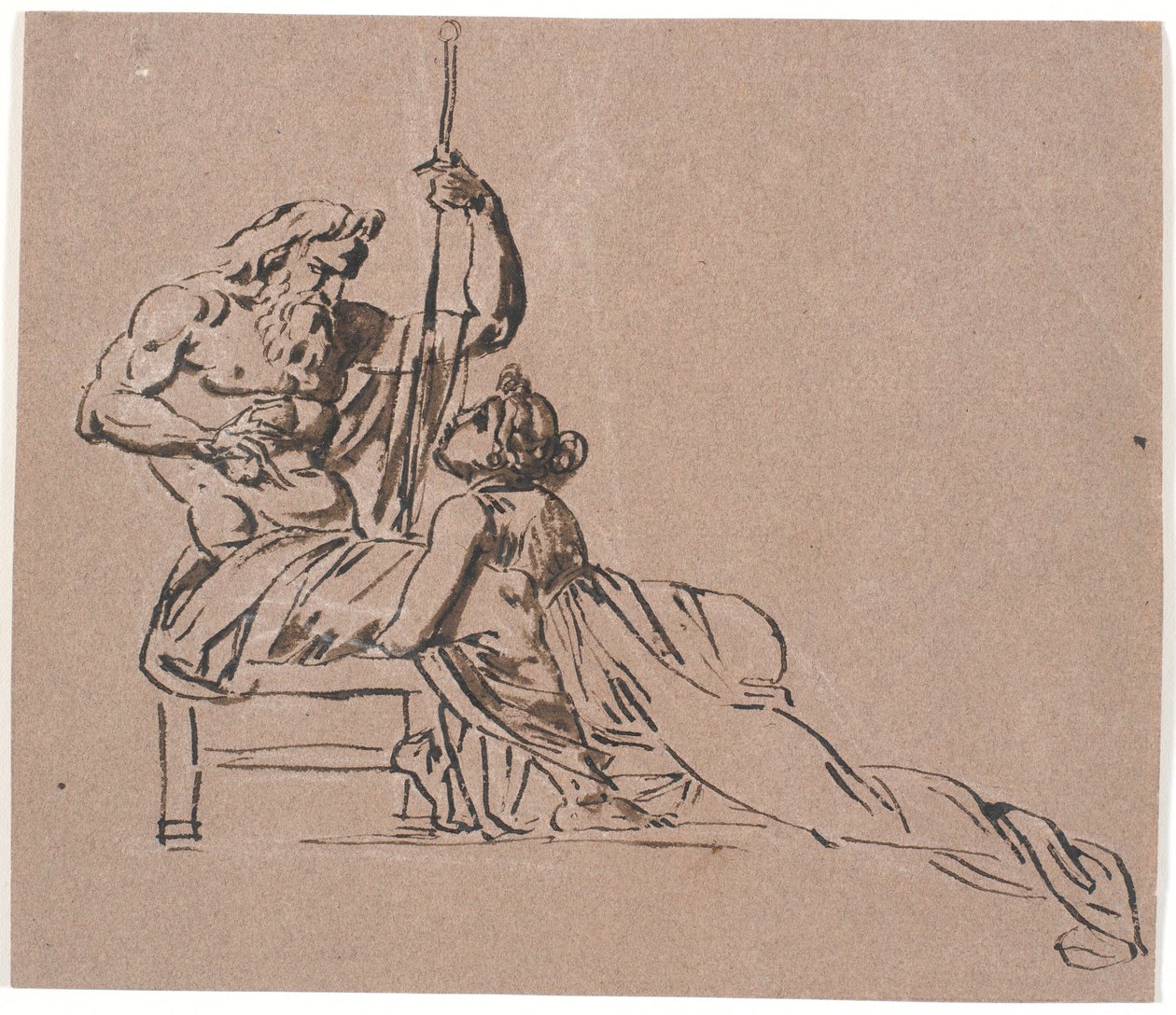 Thetis Embracing and Pleading at Zeus