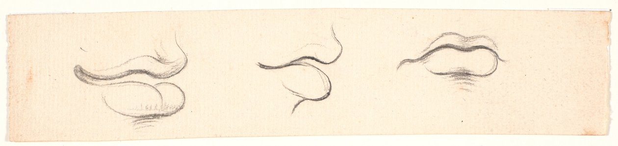 Three Studies of Mouths by Nicolai Abildgaard