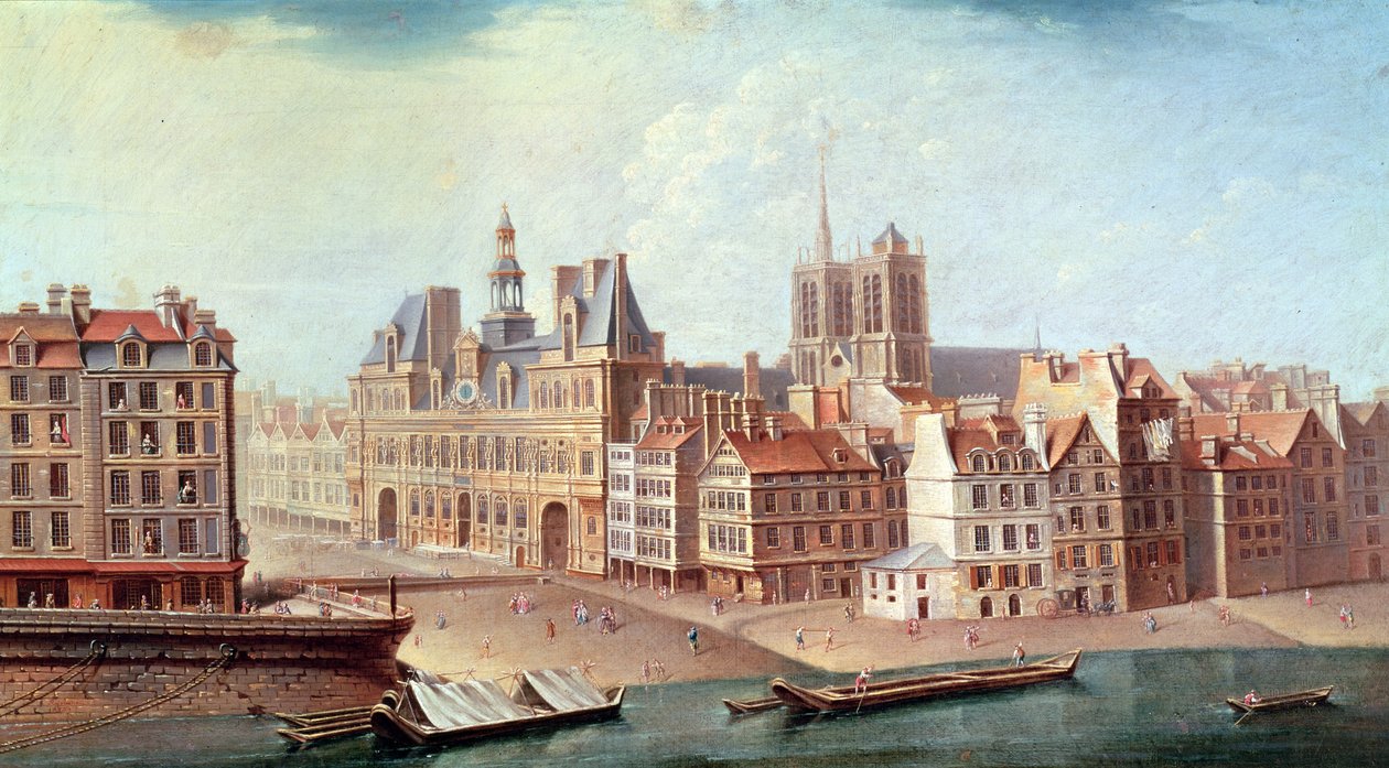 Place de Greve in 1750 by Nicolas Raguenet