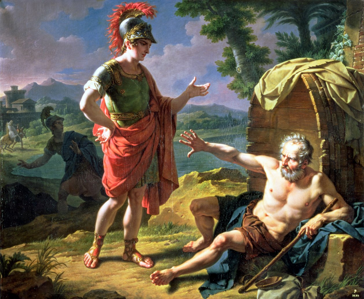 Alexander and Diogenes, 1818 by Nicolas Andre Monsiau
