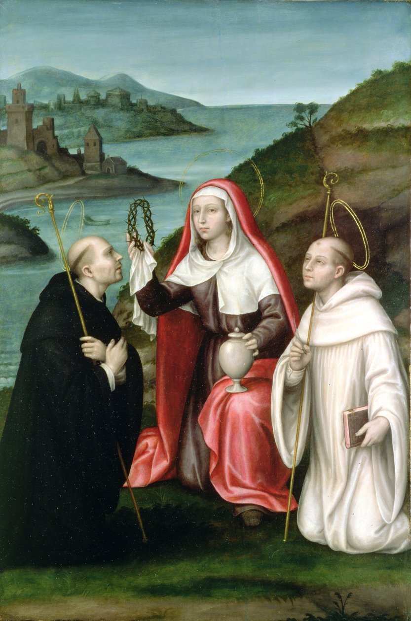 St. Mary Magdalene with St. Dominic and St. Bernard by Nicolas Borras