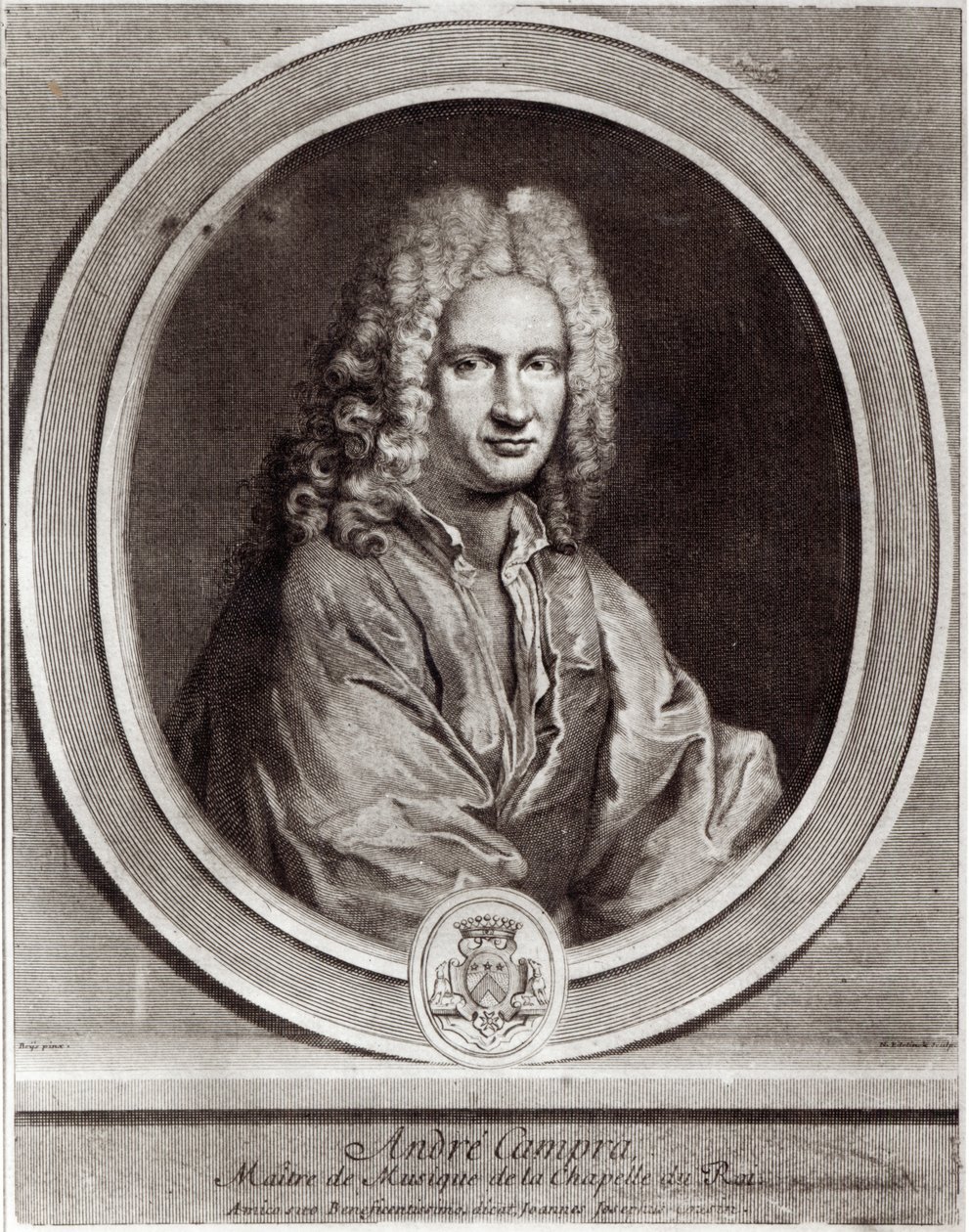 Portrait of Andre Campra by Nicolas Etienne Edelinck