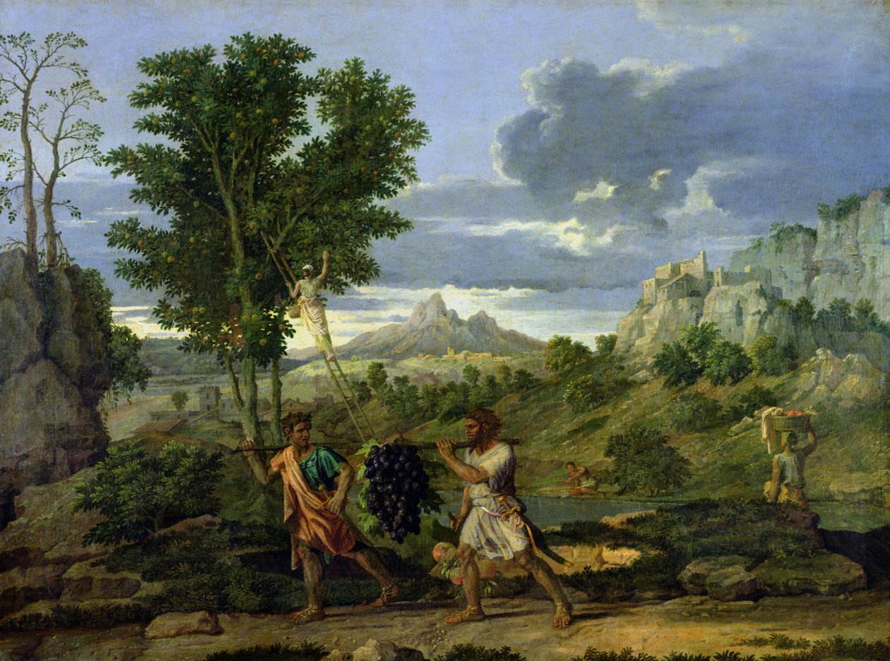 Autumn, or the Bunch of Grapes Taken from the Promised Land by Nicolas Poussin