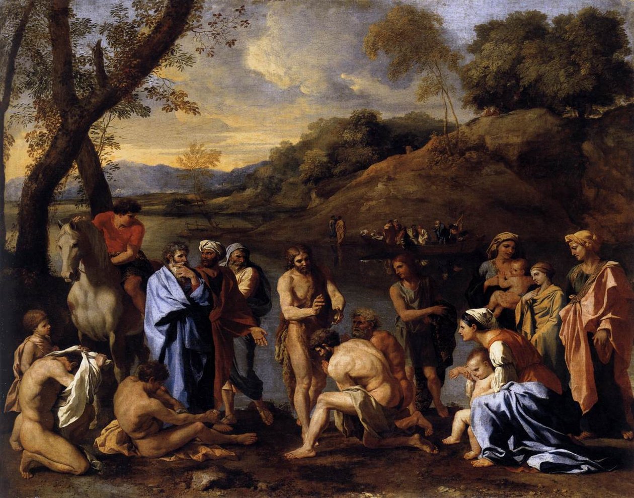 St John the Baptist Baptizes the People by Nicolas Poussin