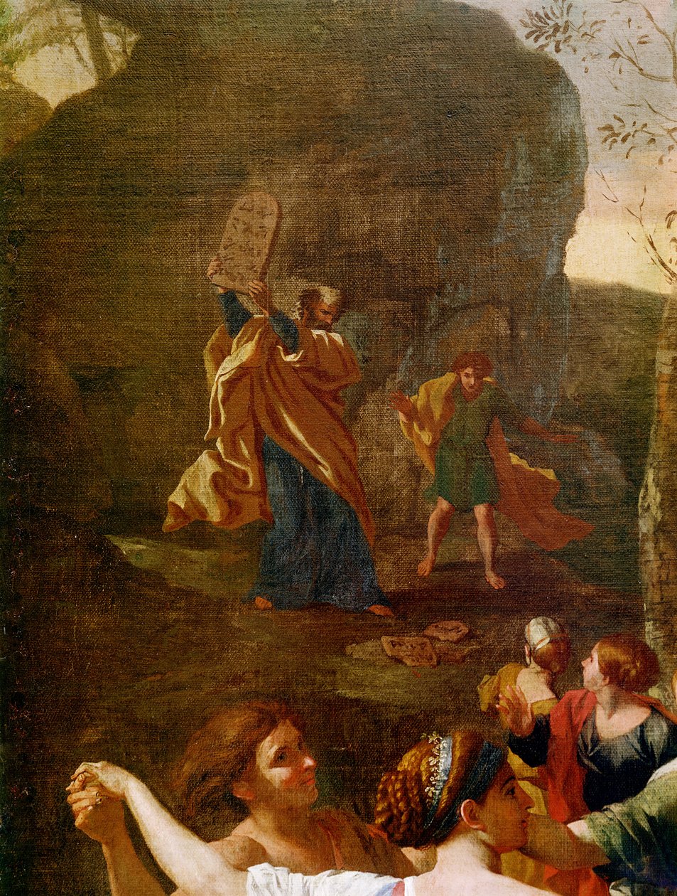 The Adoration of the Golden Calf (detail) by Nicolas Poussin