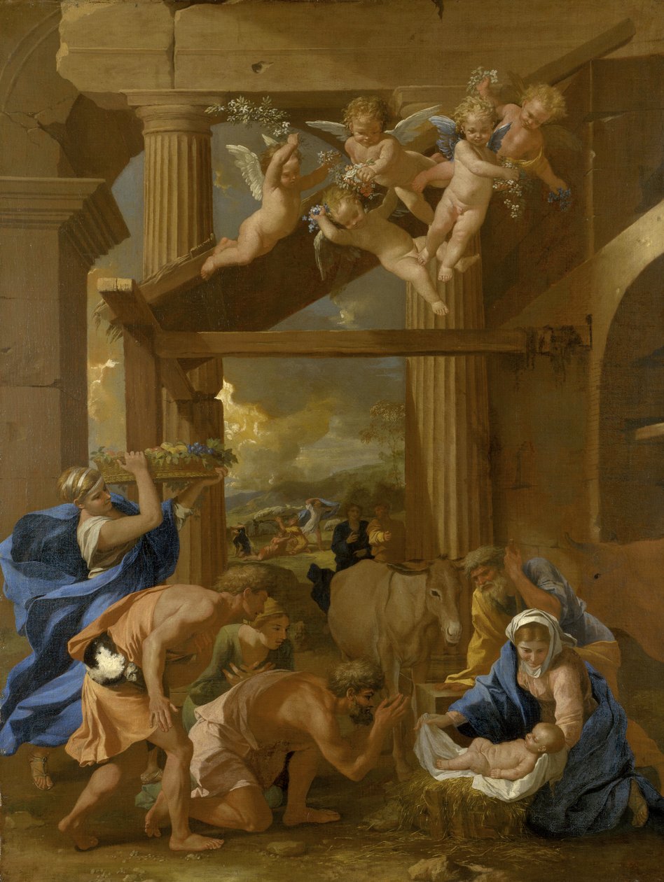 The Adoration of the Shepherds, c.1633 by Nicolas Poussin