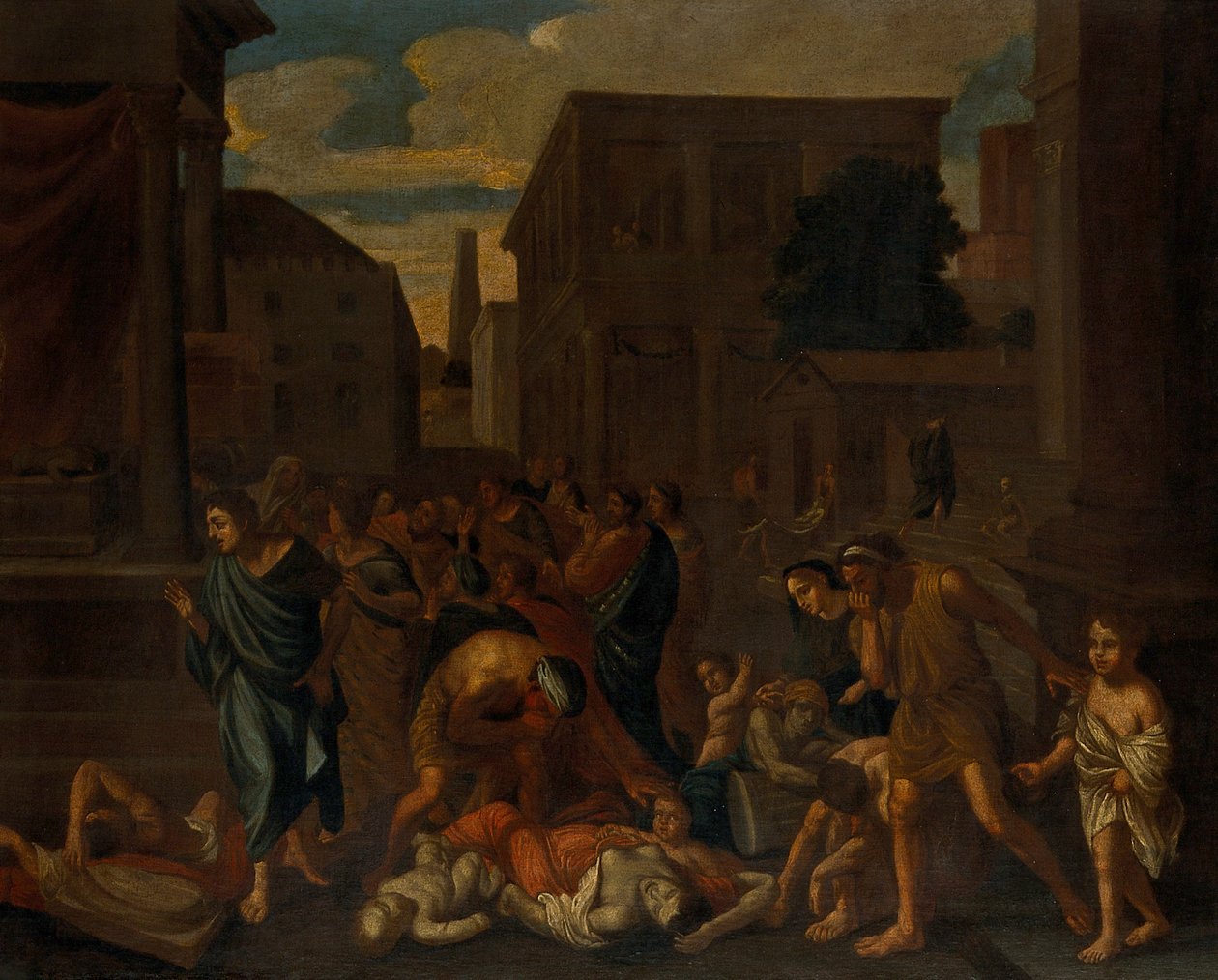 The Plague of the Philistines at Ashdod by Nicolas Poussin