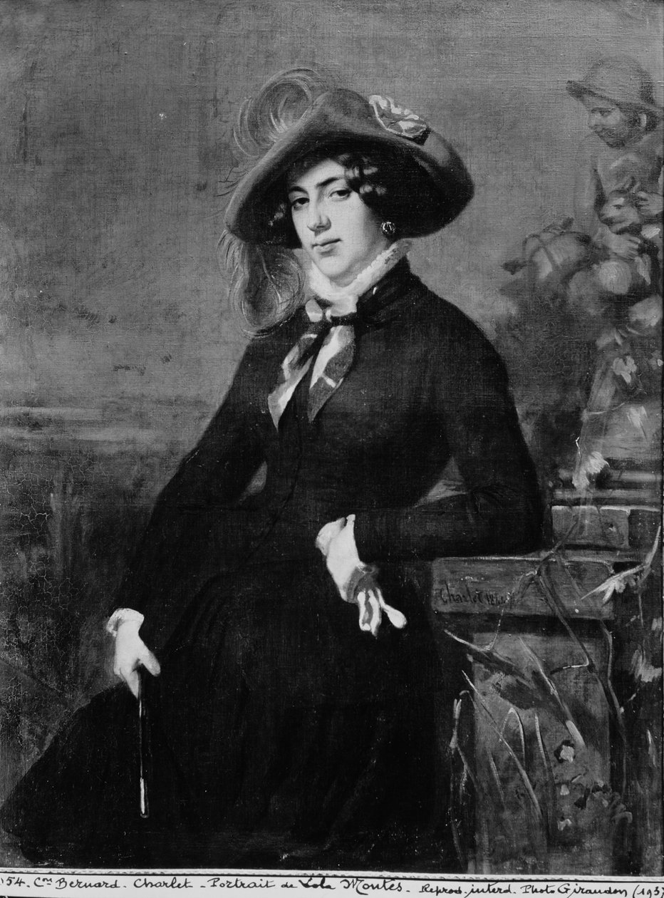 Portrait of Lola Montez, 1844 by Nicolas Toussaint Charlet