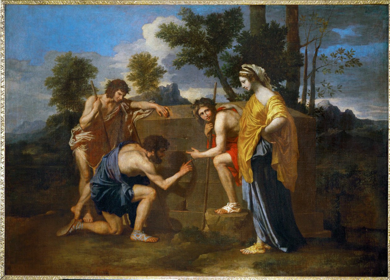 Arcadian Shepherds by Nicolas (attr.to) Poussin
