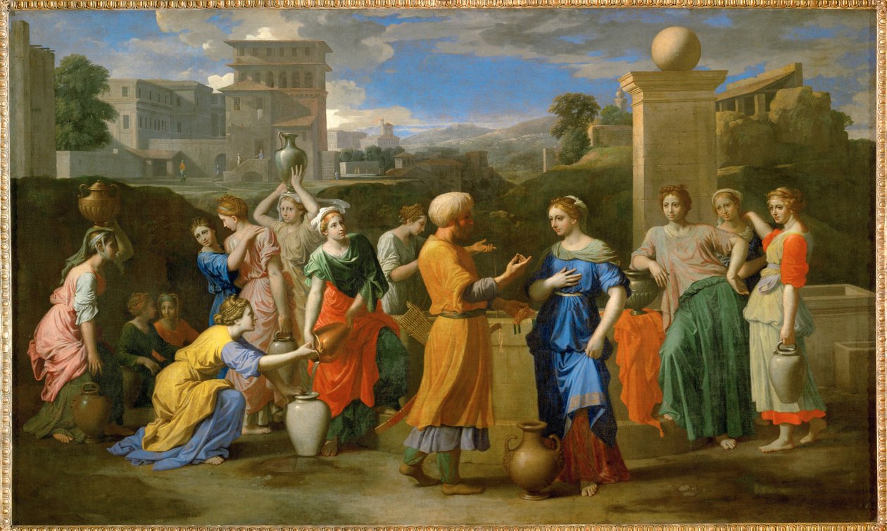 Eliezer and Rebecca by Nicolas (attr.to) Poussin