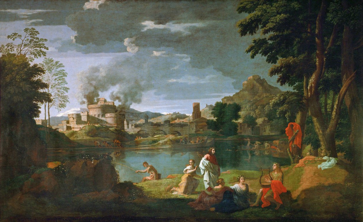 Orpheus and Eurydice by Nicolas (attr.to) Poussin