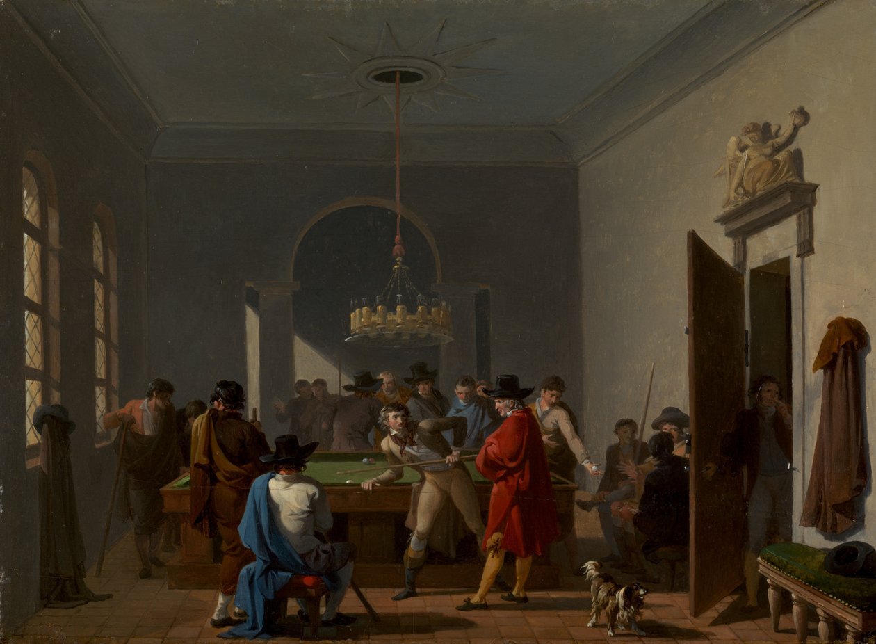 The Billiard Room by Nicolas Antoine Taunay