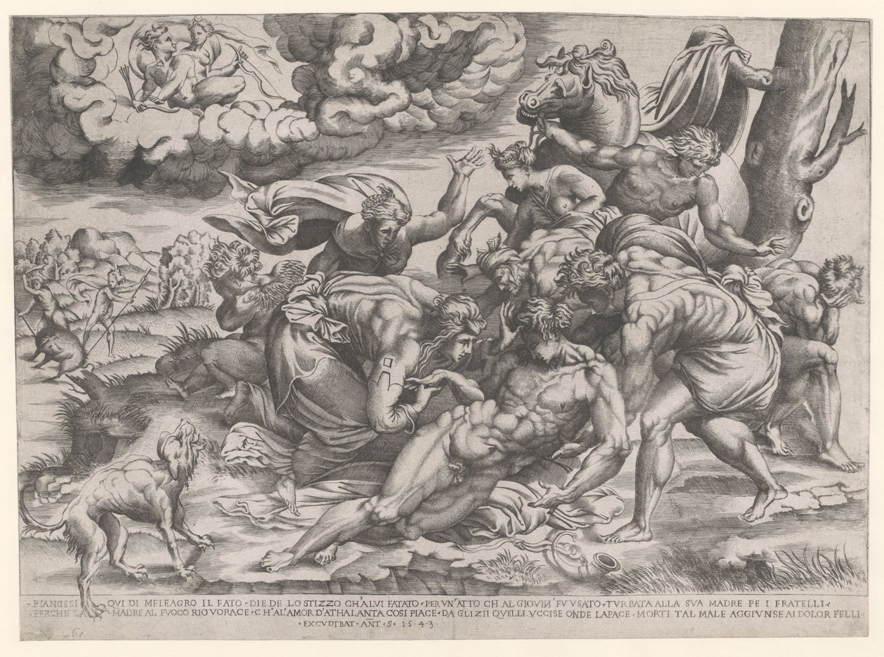 Death of Meleager by Nicolas Beatrizet