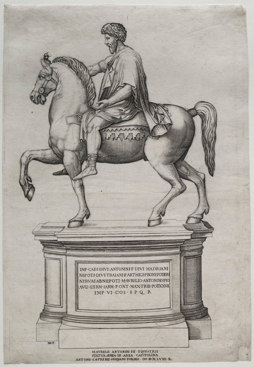 Equestrian Statue of Marcus Aurelius by Nicolas Beatrizet