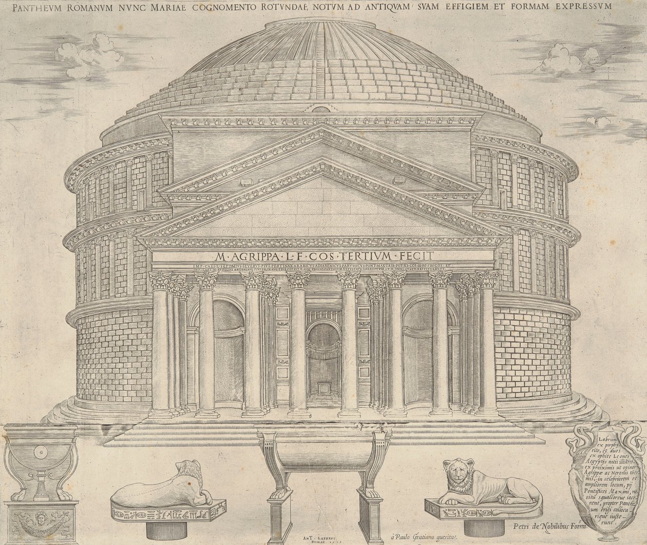 Pantheum Romanum nunc Mariae Cognomento by Nicolas Beatrizet