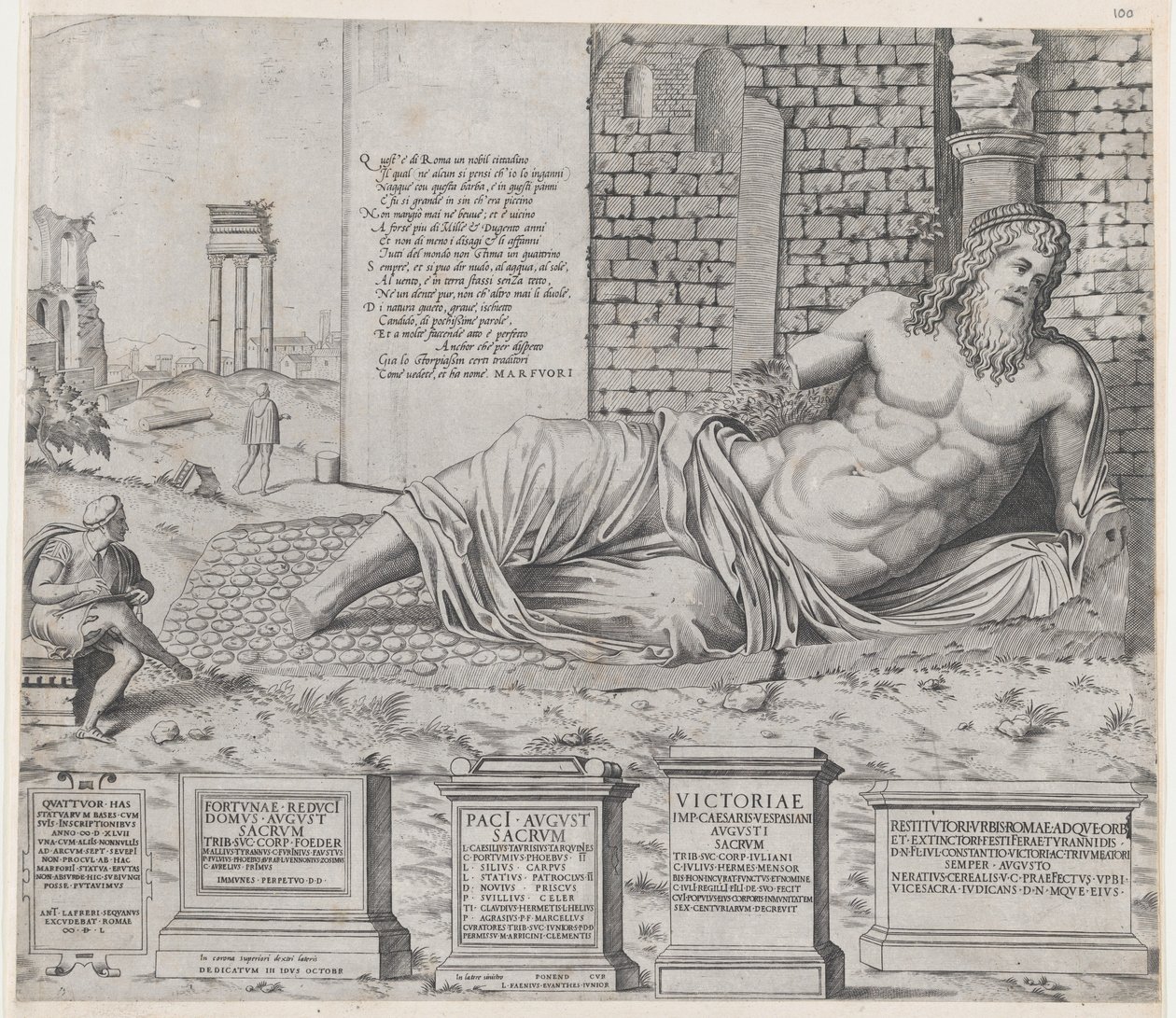 Speculum Romanae Magnificentiae: Marforius by Nicolas Beatrizet.