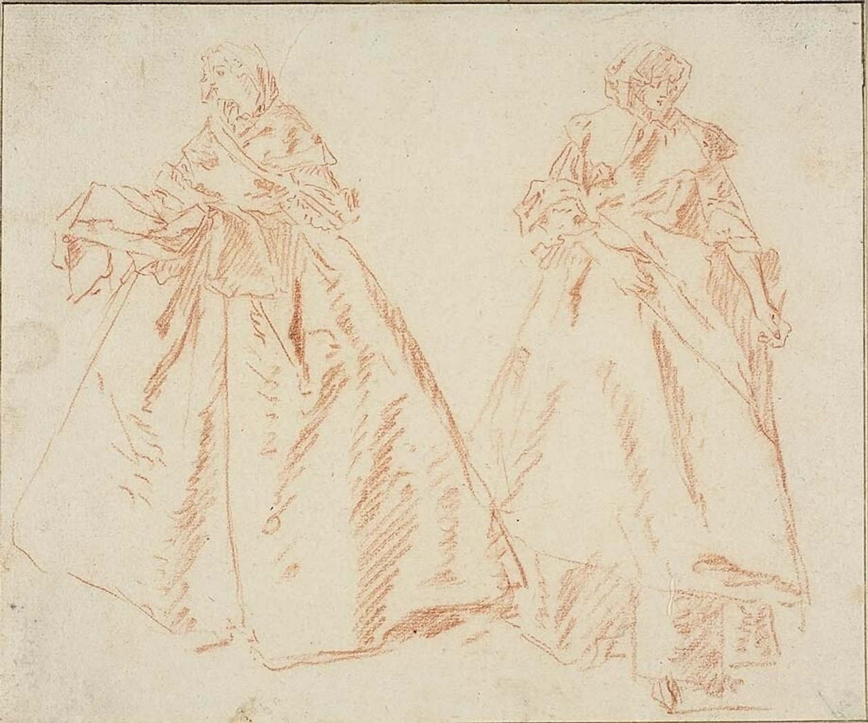 Two Standing Women by Nicolas Lancret