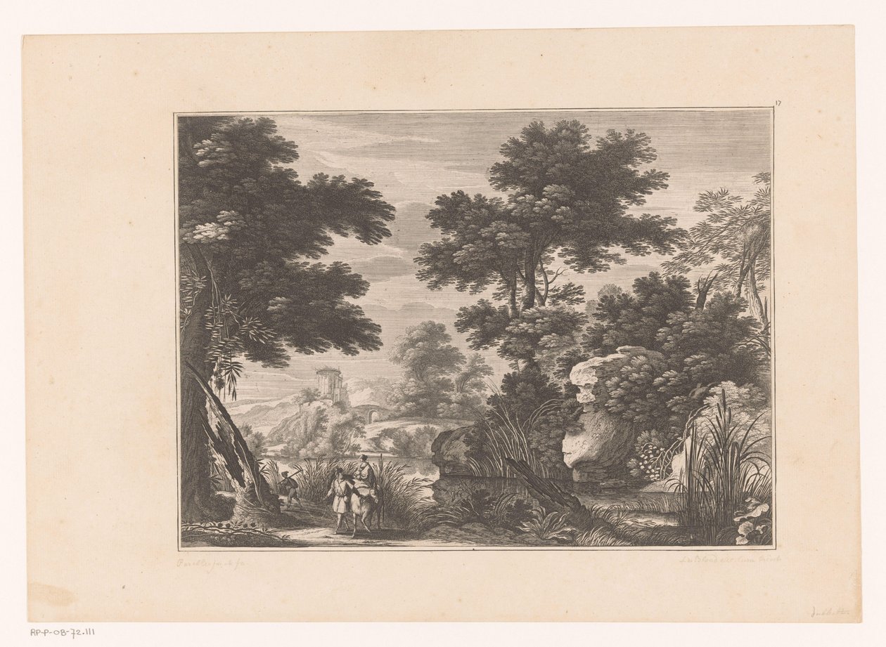 River Landscape with Flight into Egypt by Nicolas Perelle