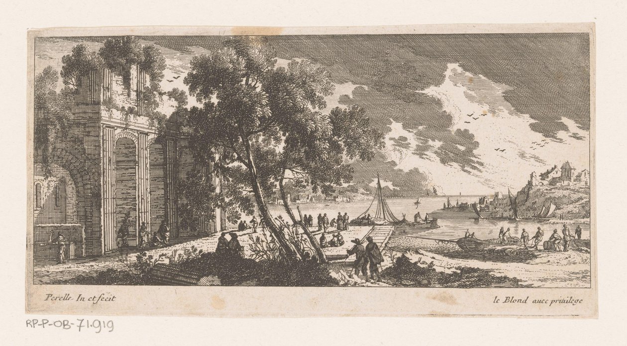 Ruins on Quay by the Sea by Nicolas Perelle