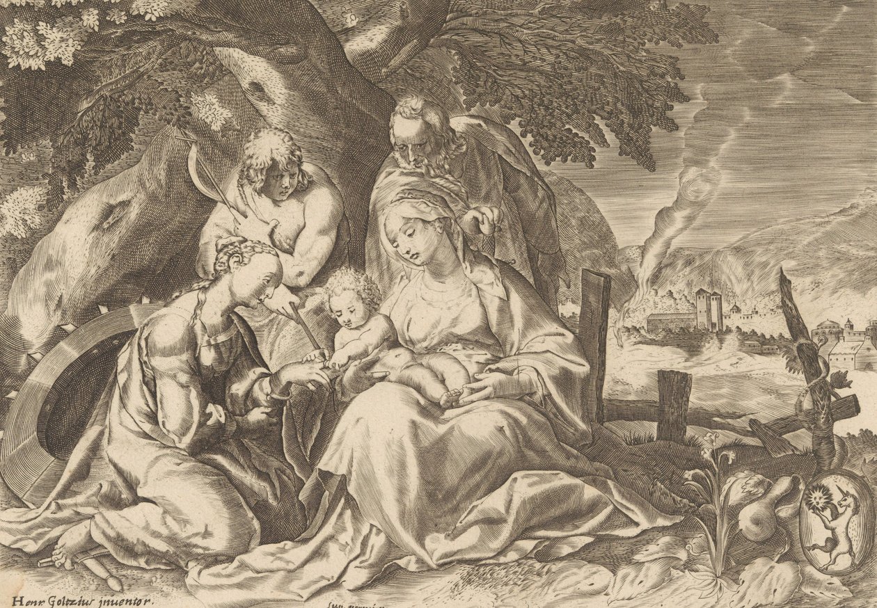 The Betrothal of Saint Catherine by Nicolas Perrey