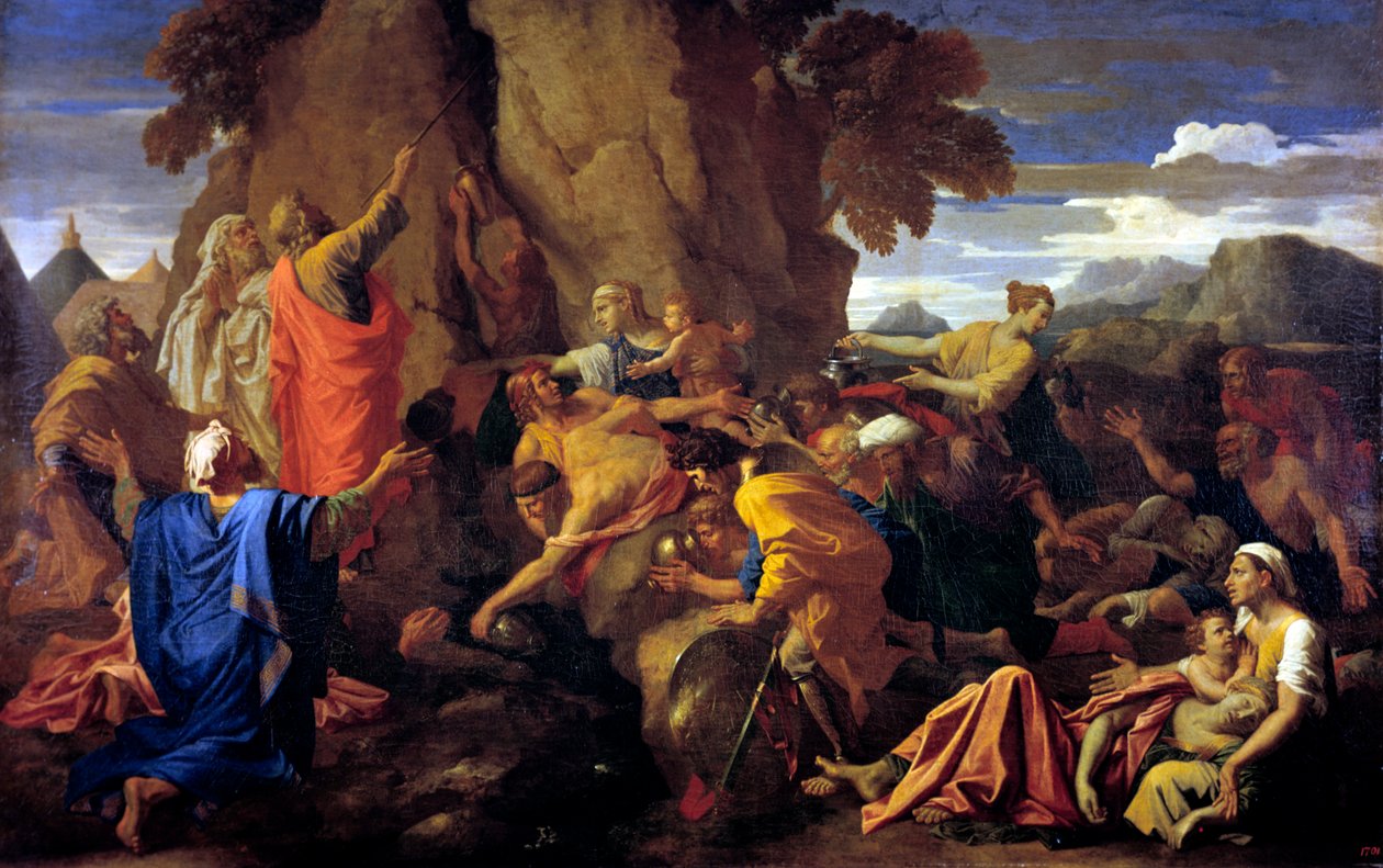 Moses Striking the Rock by Nicolas Poussin