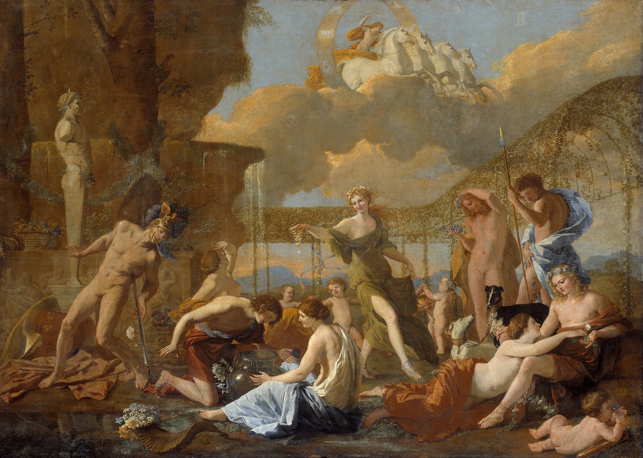 The Empire of Flora, 1631 by Nicolas Poussin