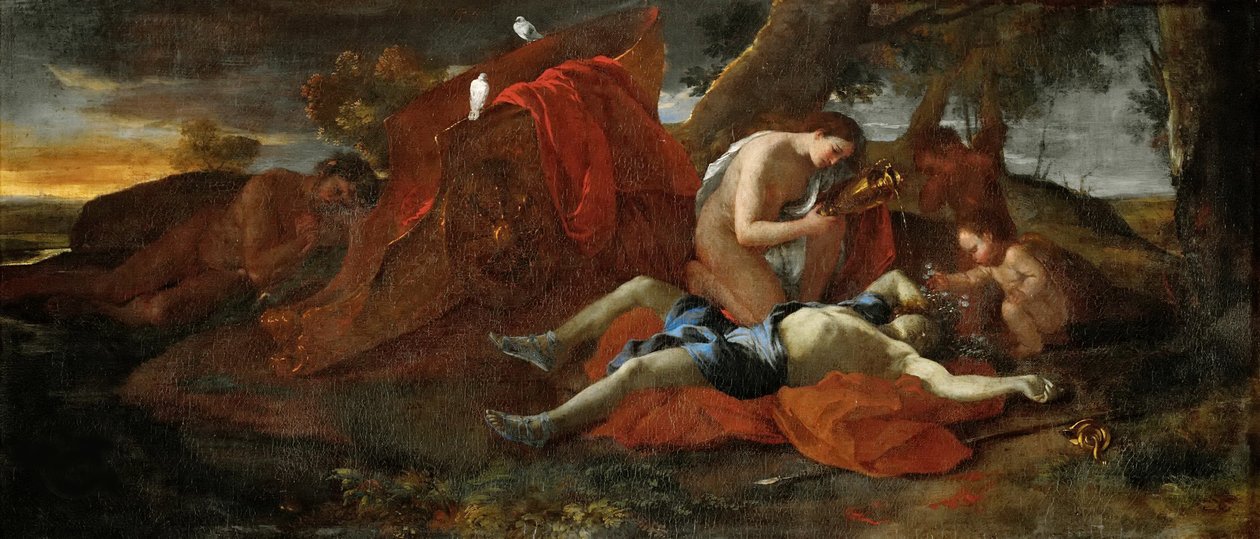 Venus mourns Adonis by Nicolas Poussin