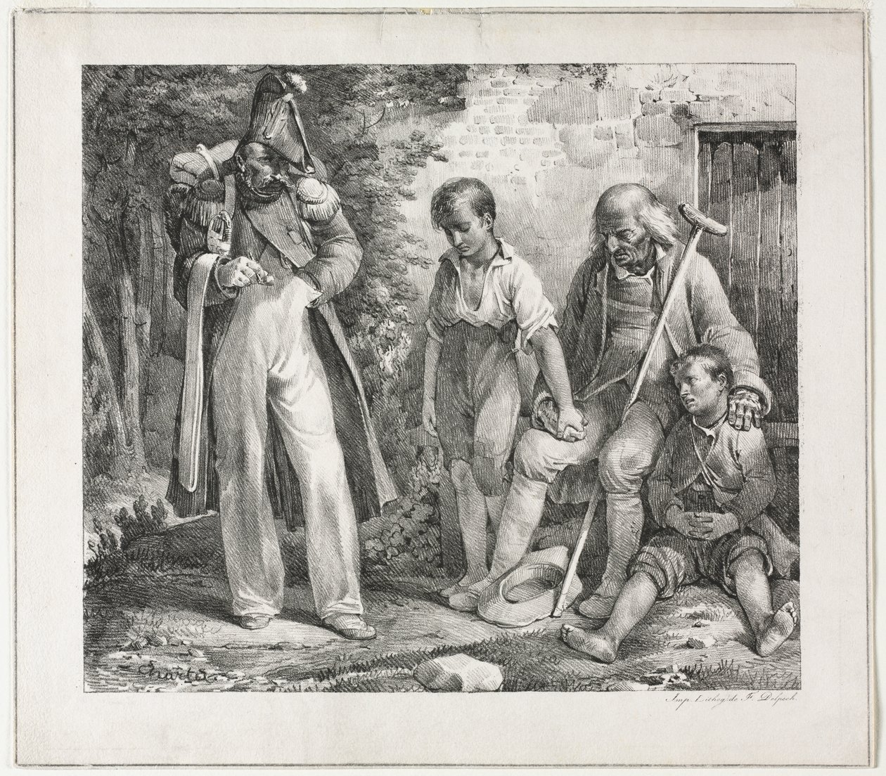 Begging for Alms by Nicolas Toussaint Charlet