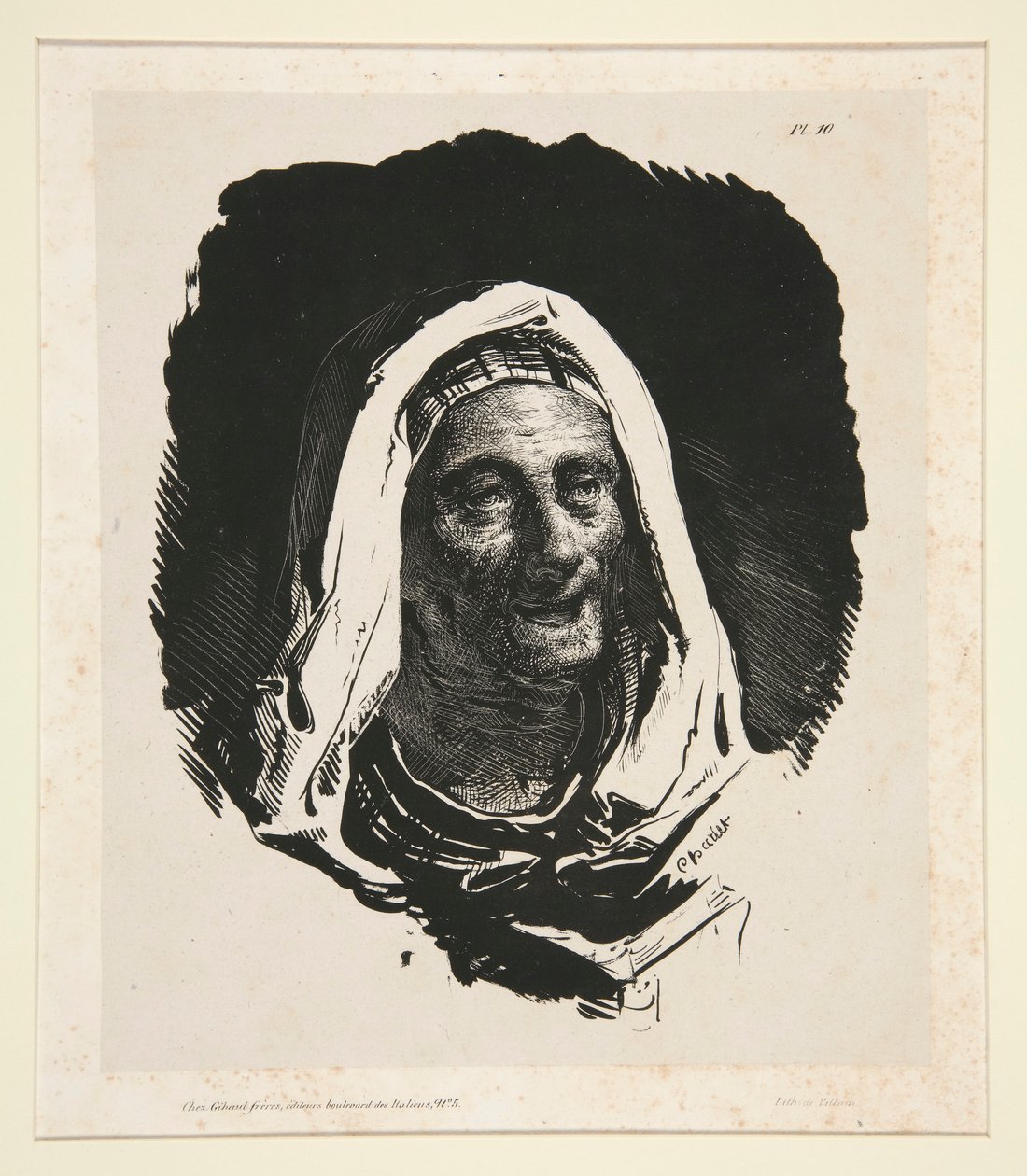 Head of an Old Woman by Nicolas Toussaint Charlet