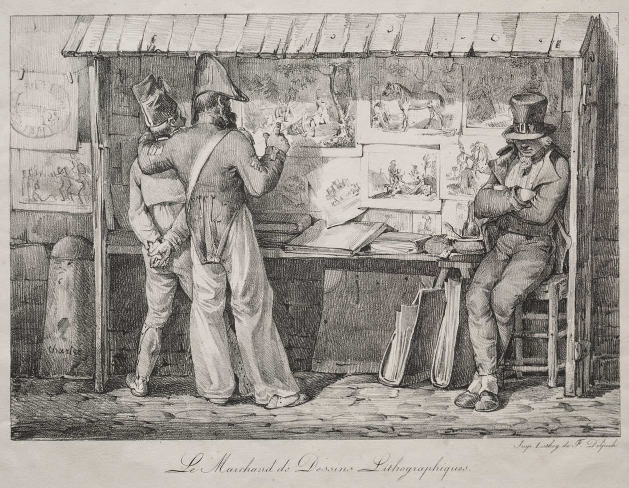 The Lithograph Dealer by Nicolas Toussaint Charlet